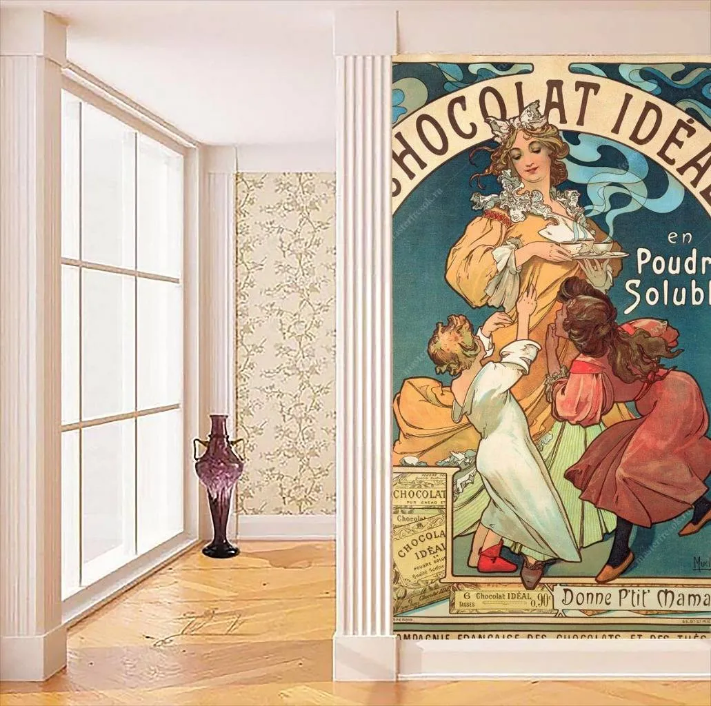 Фотообои Альфонс Мариа Муха - Рекламный плакат шоколада  8-218