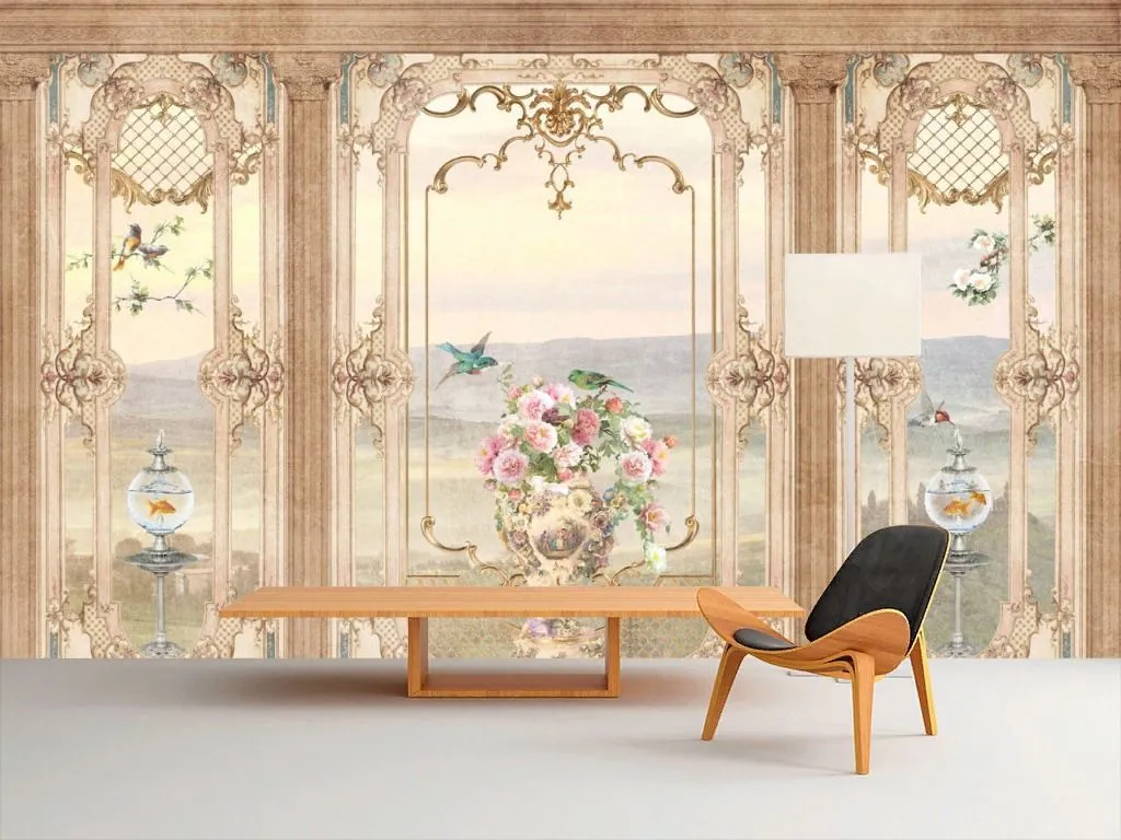 Фотообои Вазы с цветами на окне  19-0023