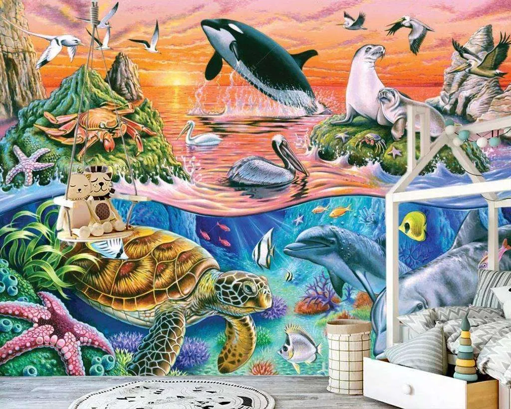 Фотообои Бесшовные обои на стену:  Подводный мир. Артикул: 8-309  