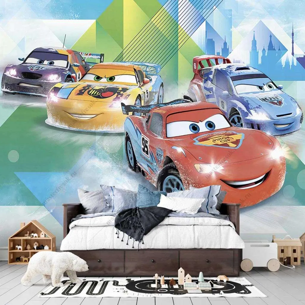 Фотообои в интерьере тачки и горы  12-1400 фото