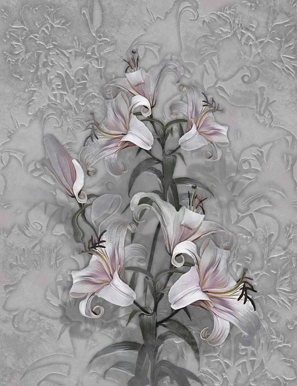 Фотообои в интерьере лилия  13-147 фото