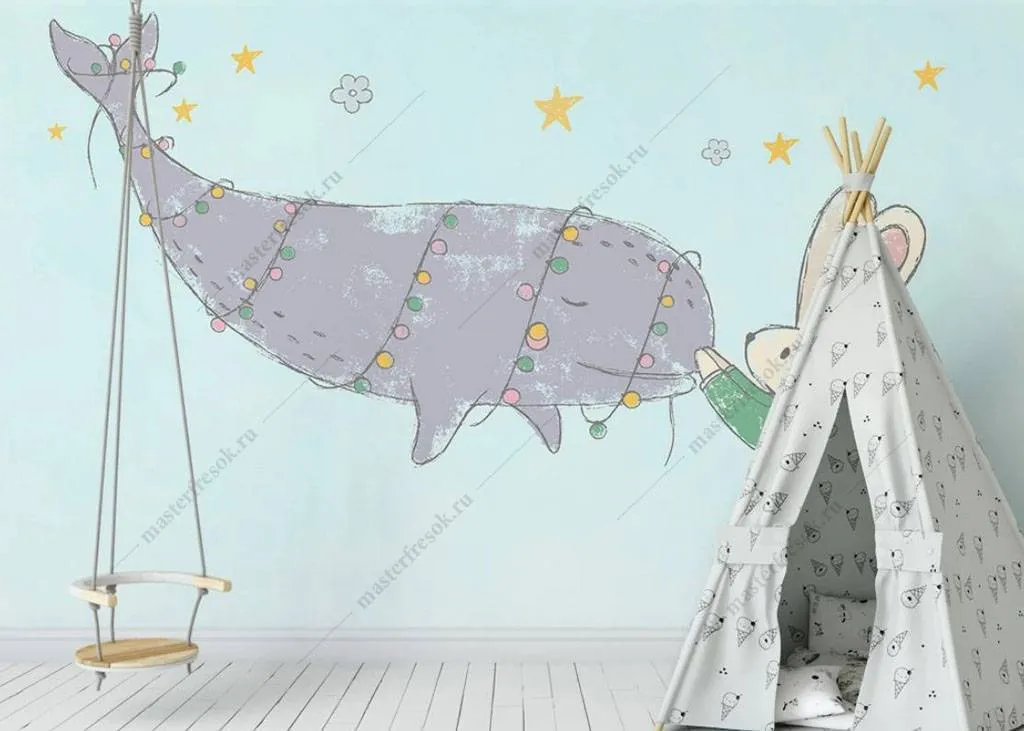 Фотообои Праздничный кит  16-035