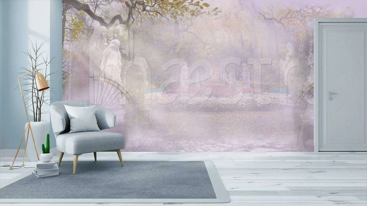 Фотообои Парк в розовый дымке  7-600