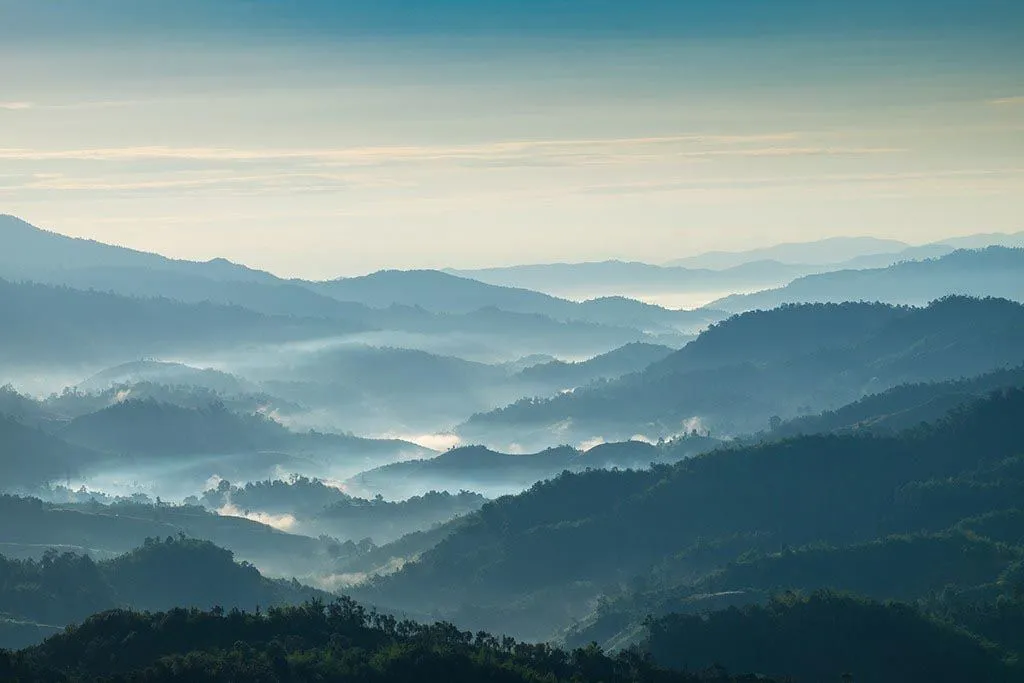Фотообои в интерьере синий горизонт  9-1449 фото