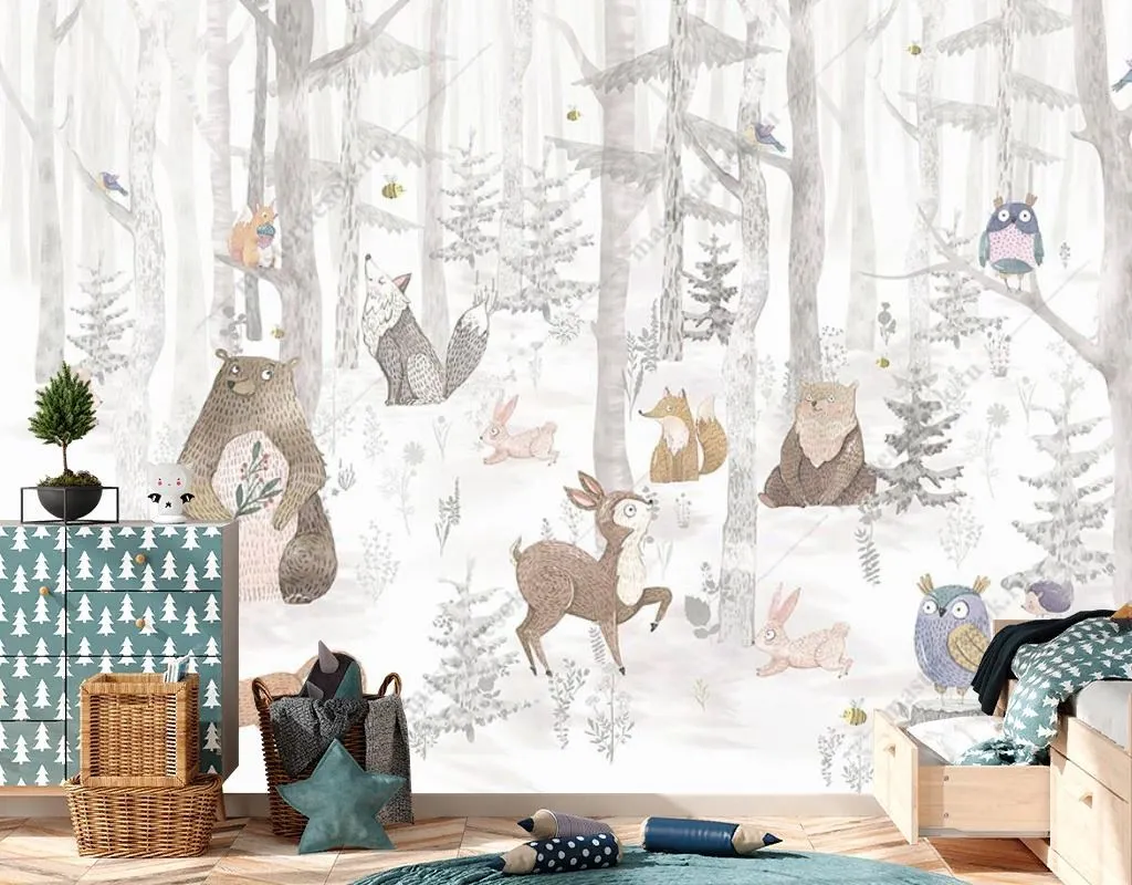 Фотообои в детскую: Утро в лесу   12-1603