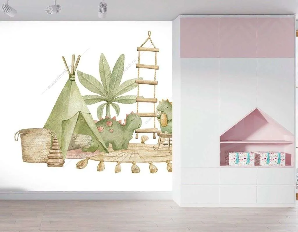 Фотообои в интерьере вигвам в детскую  14-589 фото