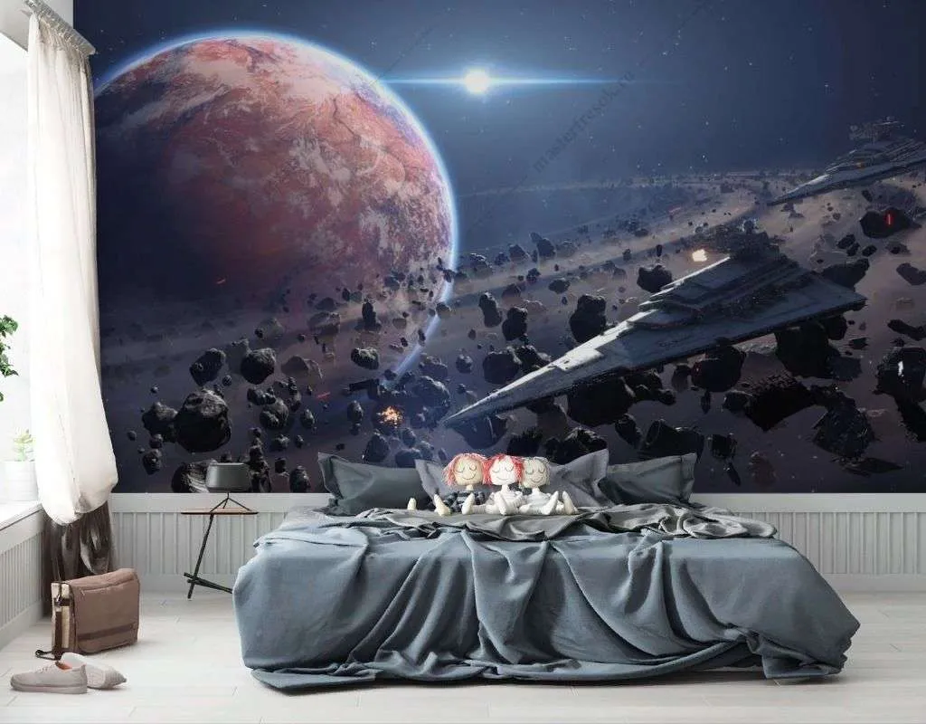 Фотообои в интерьере космос звездные войны  12-1229 фото