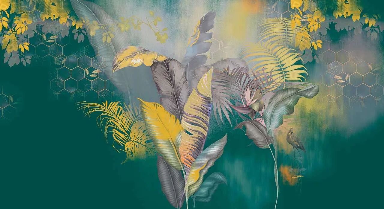 Фотообои в интерьере желтый цветок  13-407 фото