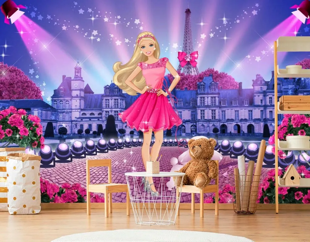 Фотообои в интерьере фея и собачка  19-0161 фото