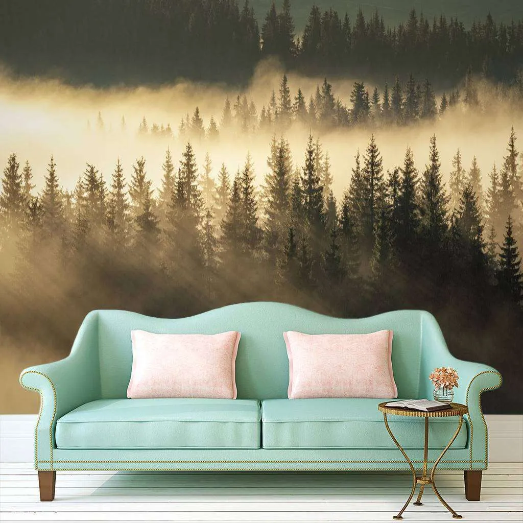 Фотообои Бесшовные обои на стену:  Сосновый лес. Артикул: 9-982  