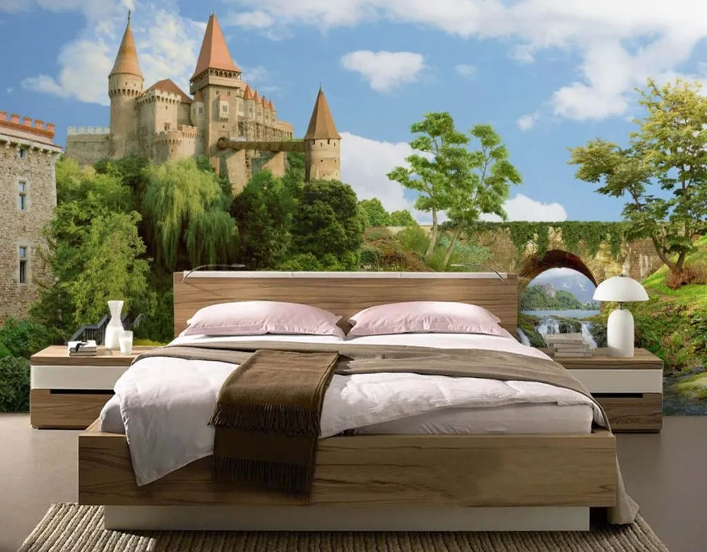 Фотообои в интерьере вид на замок  19-0028 фото