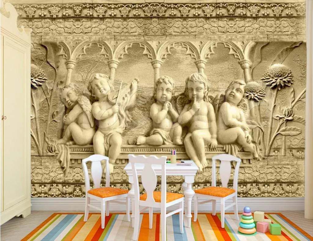 Фотообои в интерьере ангелочки  5-132 фото