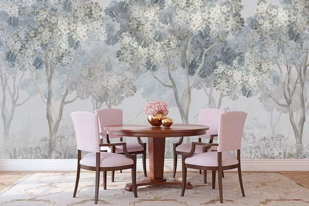 Фотообои в интерьере прекрасный сад  13-337 фото