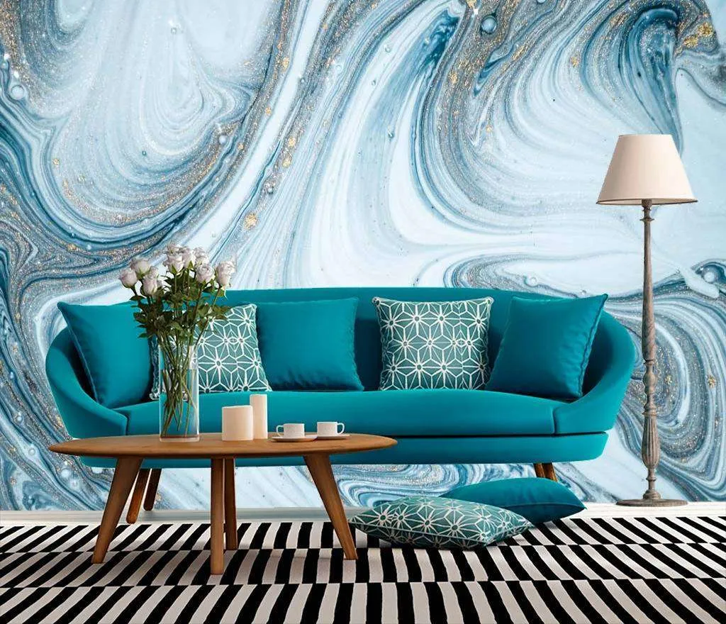 Фотообои в интерьере флюид арт - русло реки  9-931 фото