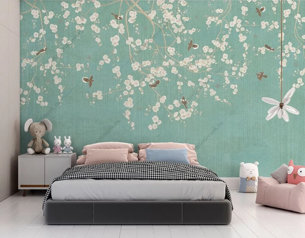 Фотообои Бирюзовый шинуазри  9-1648