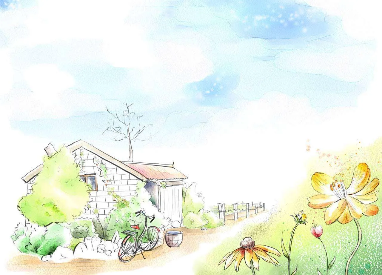 Фотообои в интерьере велосипед у дома  12-309 фото