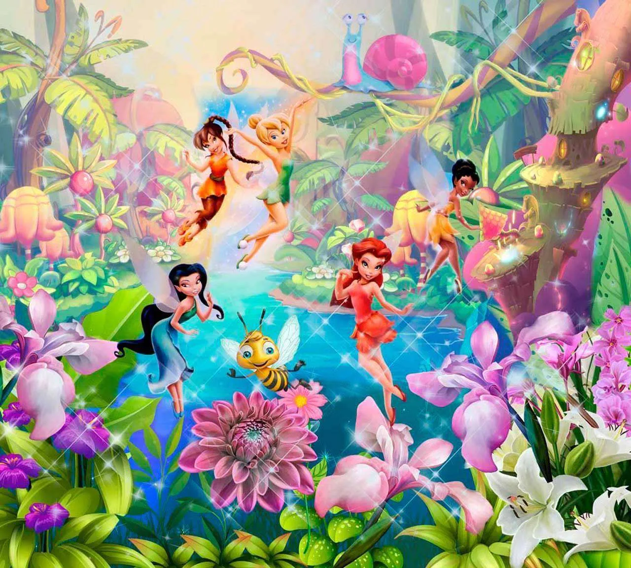 Фотообои в интерьере феи винкс в лесу  7-276 фото