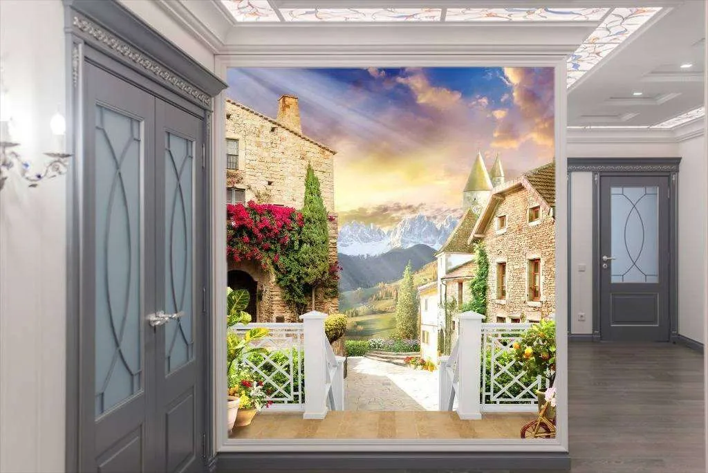 Фотообои в интерьере улочка старинная  17-0039 фото