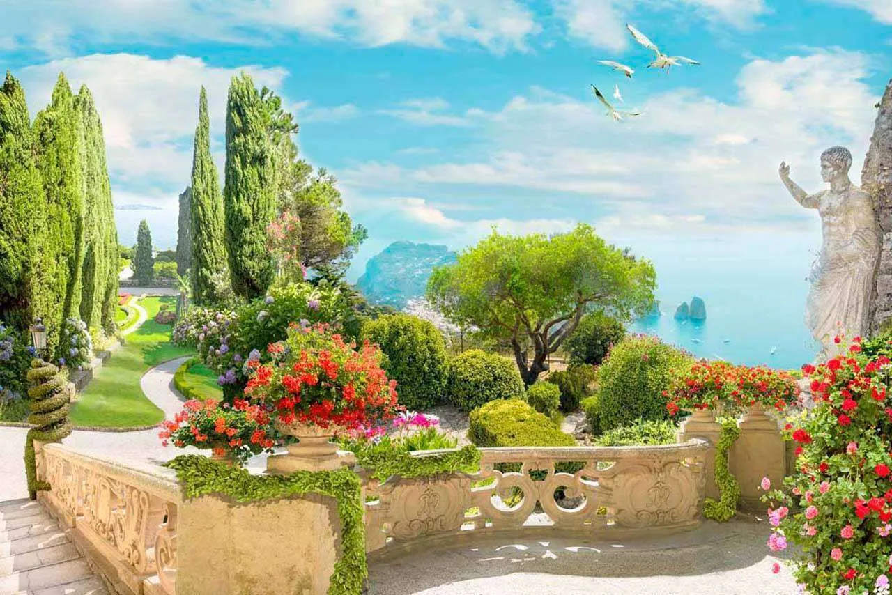 Фотообои в интерьере вилла в горах  7-329 фото