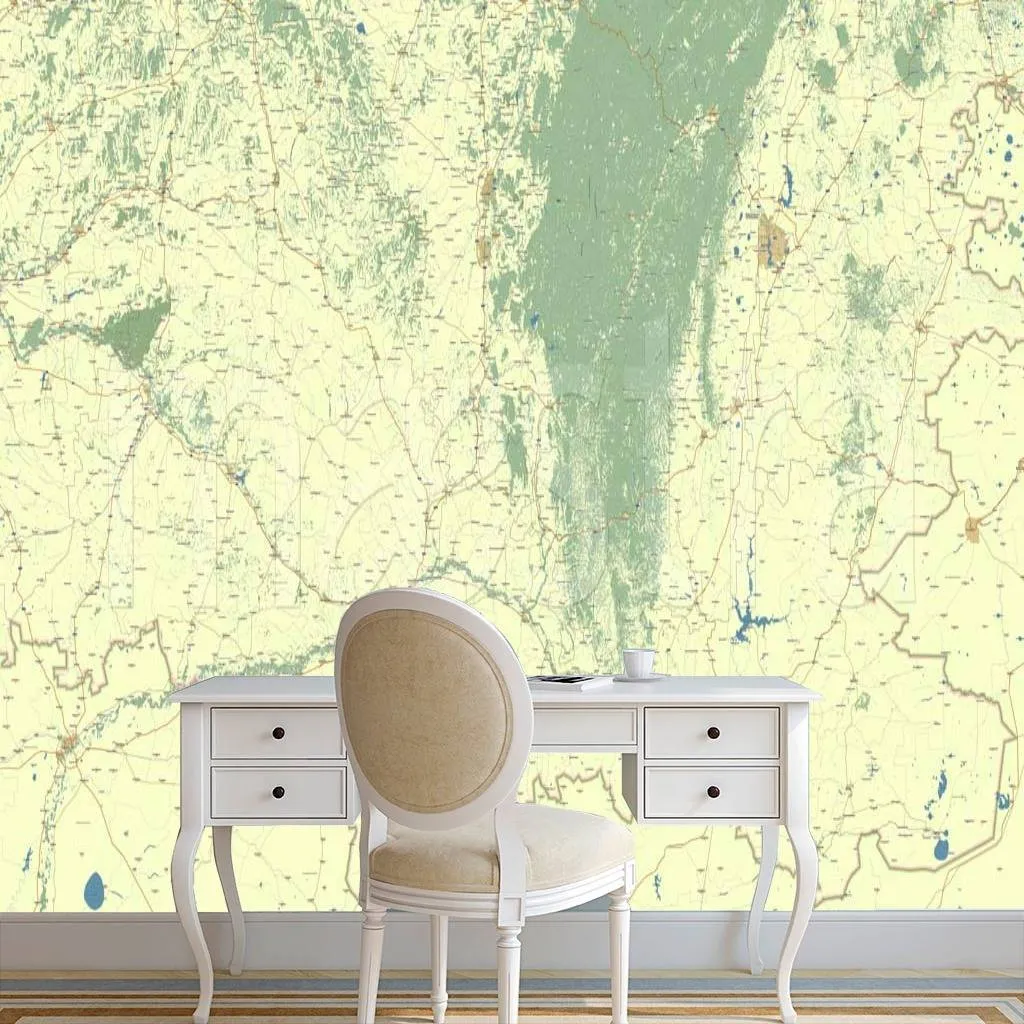 Фотообои в интерьере карта оренбургской области  7-846 фото