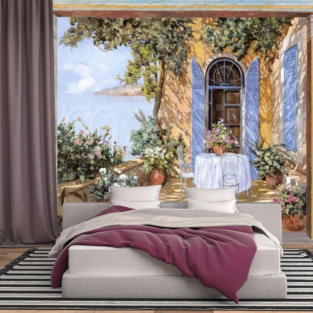 Фотообои Внутренний дворик со столом  8-039