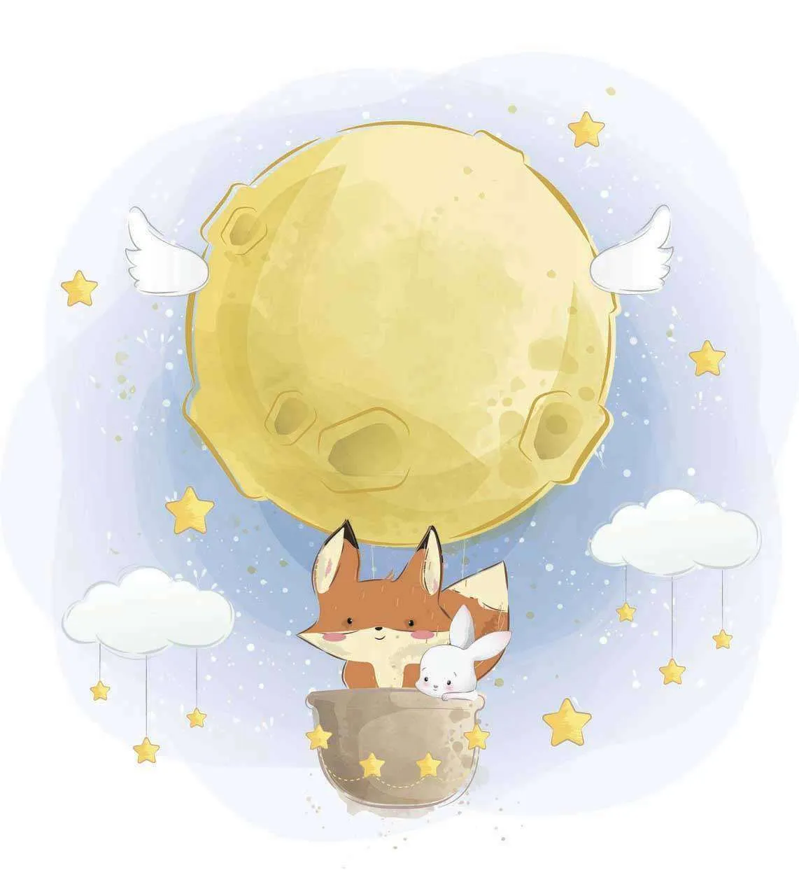 Фотообои в интерьере лисенок на шаре  12-457 фото