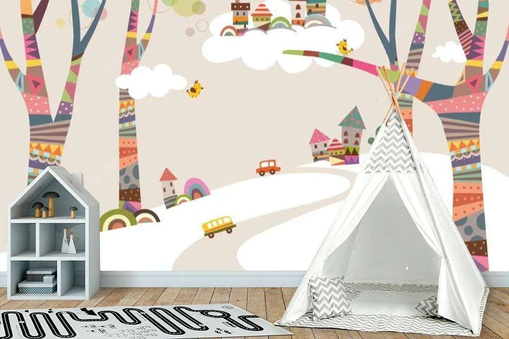 Фотообои Бесшовные обои на стену:  Сказочный лес. Артикул: 15-642  