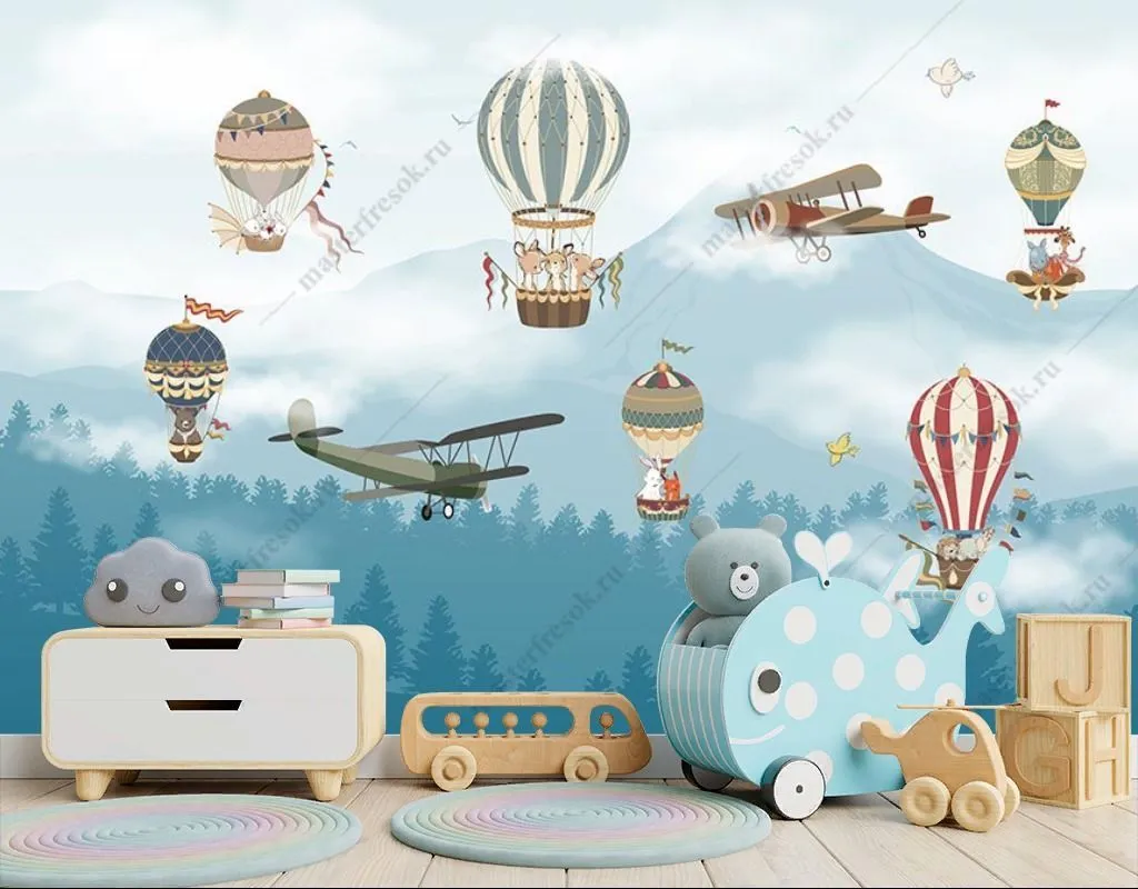 Фотообои Дирижабли в небе  14-397