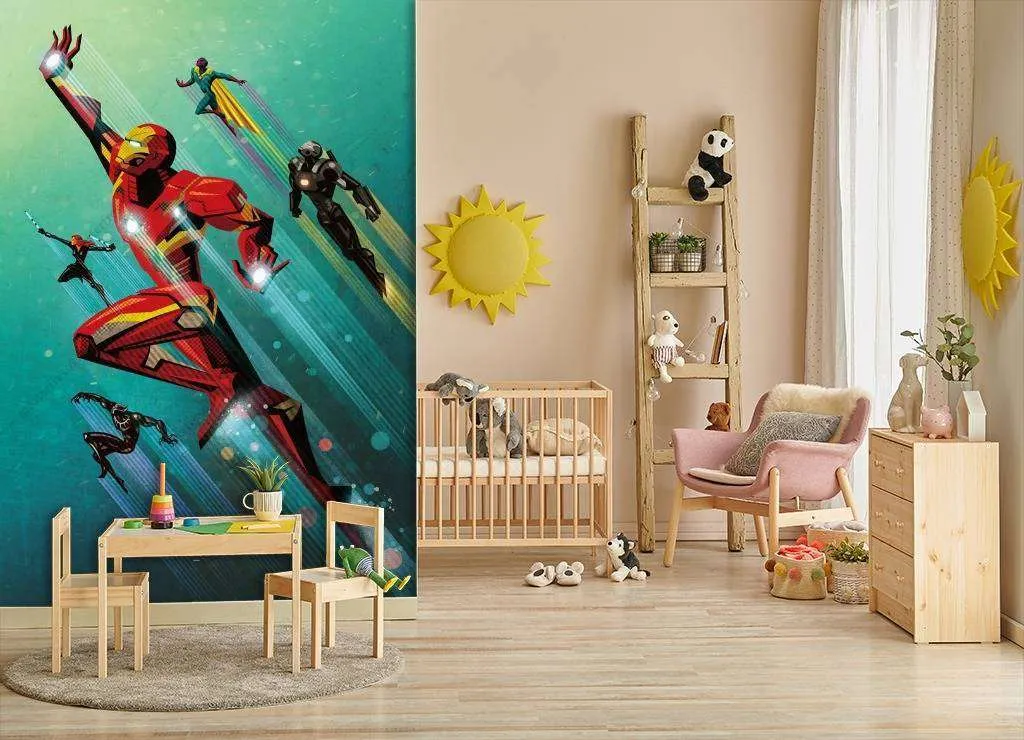 Фотообои в интерьере супергерои марвел  12-1035 фото