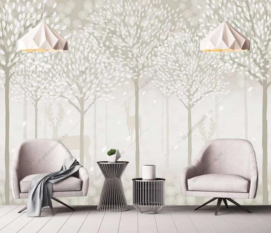 Фотообои в интерьере сказочная роща  16-045 фото
