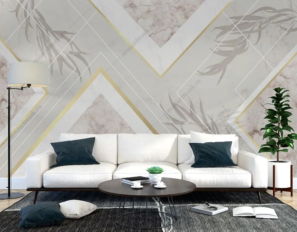 Фотообои Геометрия мраморная плитка  9-1830