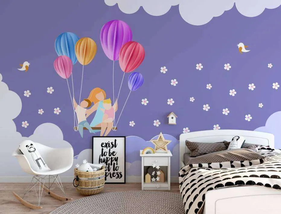 Фотообои в интерьере полеты в облаках  15-219 фото