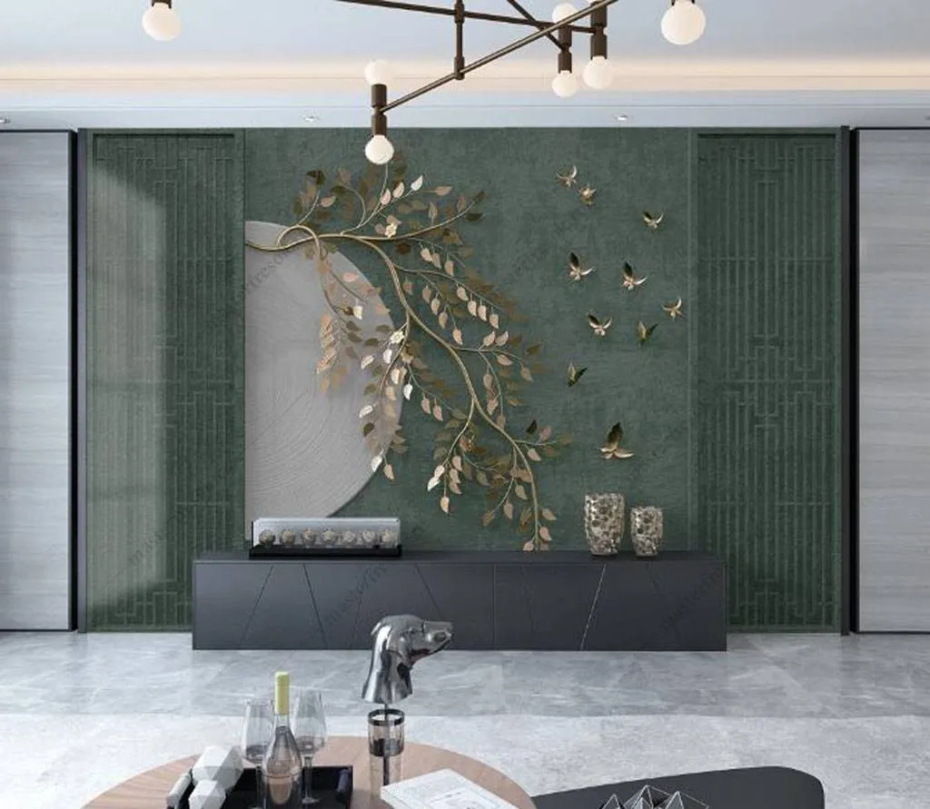 Фотообои Золотые бабочки  16-069