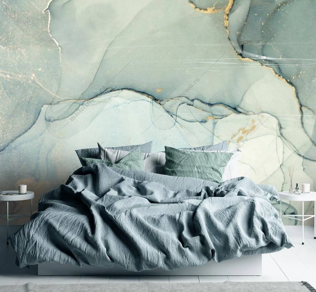 Фотообои Зеленые спиртовые чернила  9-1325