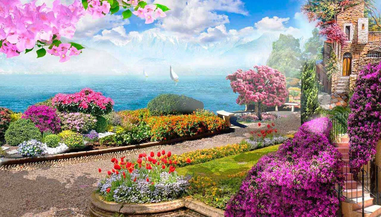 Фотообои в интерьере дом на высокой набережной  6-079 фото