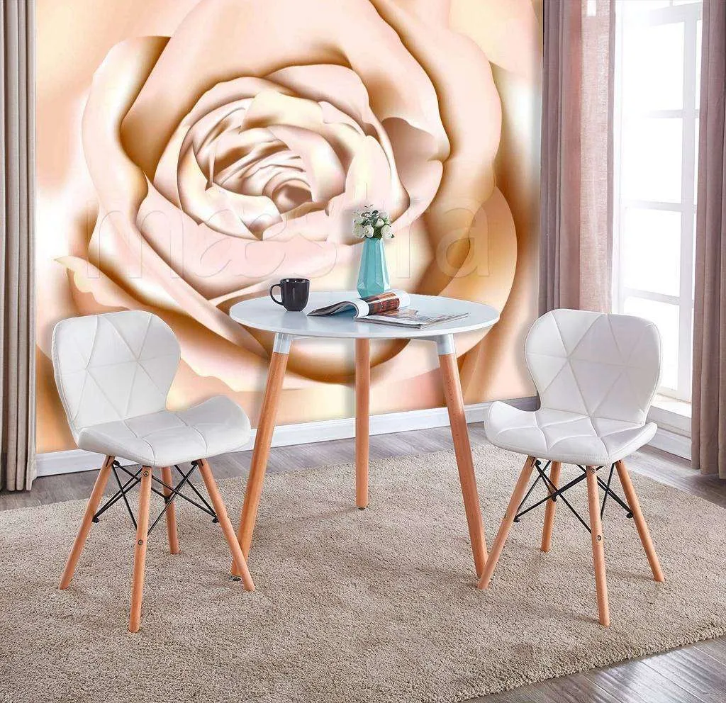 Фотообои в интерьере бежевые розы шикарные  10-255 фото