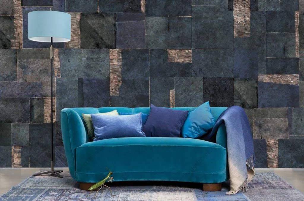 Фотообои Синие геометрические узоры  9-1239