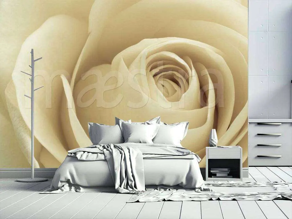 Фотообои в интерьере бежевые розы выразительные  10-241 фото