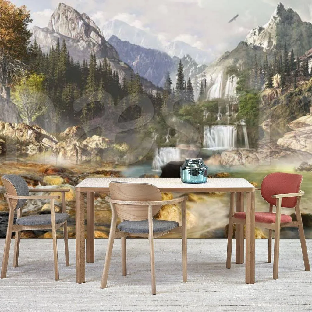 Фотообои в интерьере суровая красота алтая  5-042 фото