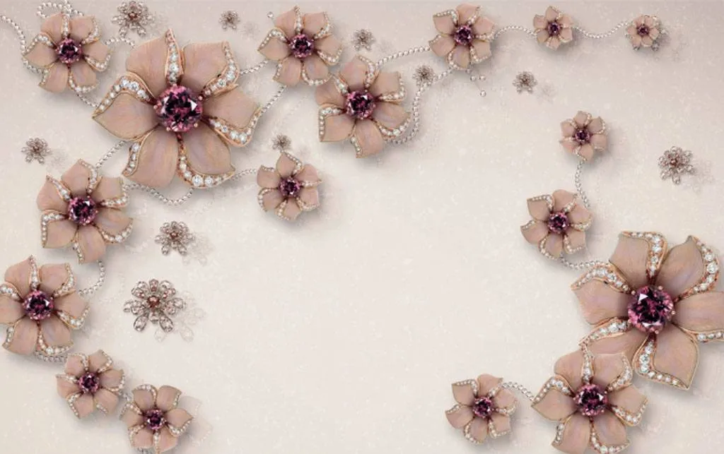 Фотообои в интерьере вальс цветов  15-809 фото