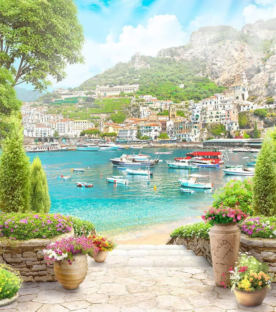 Фотообои в интерьере лодки у берега  9-1446 фото