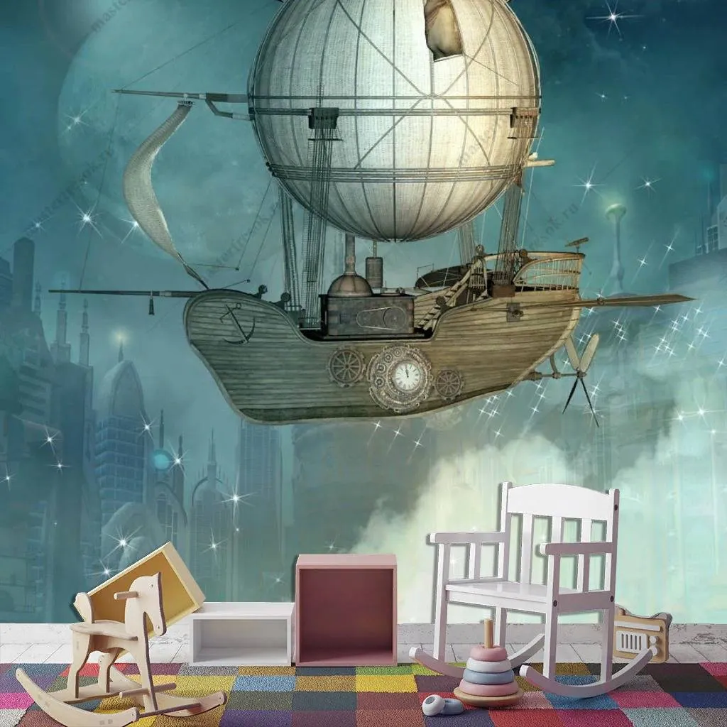 Фотообои Летающий корабль  12-1177