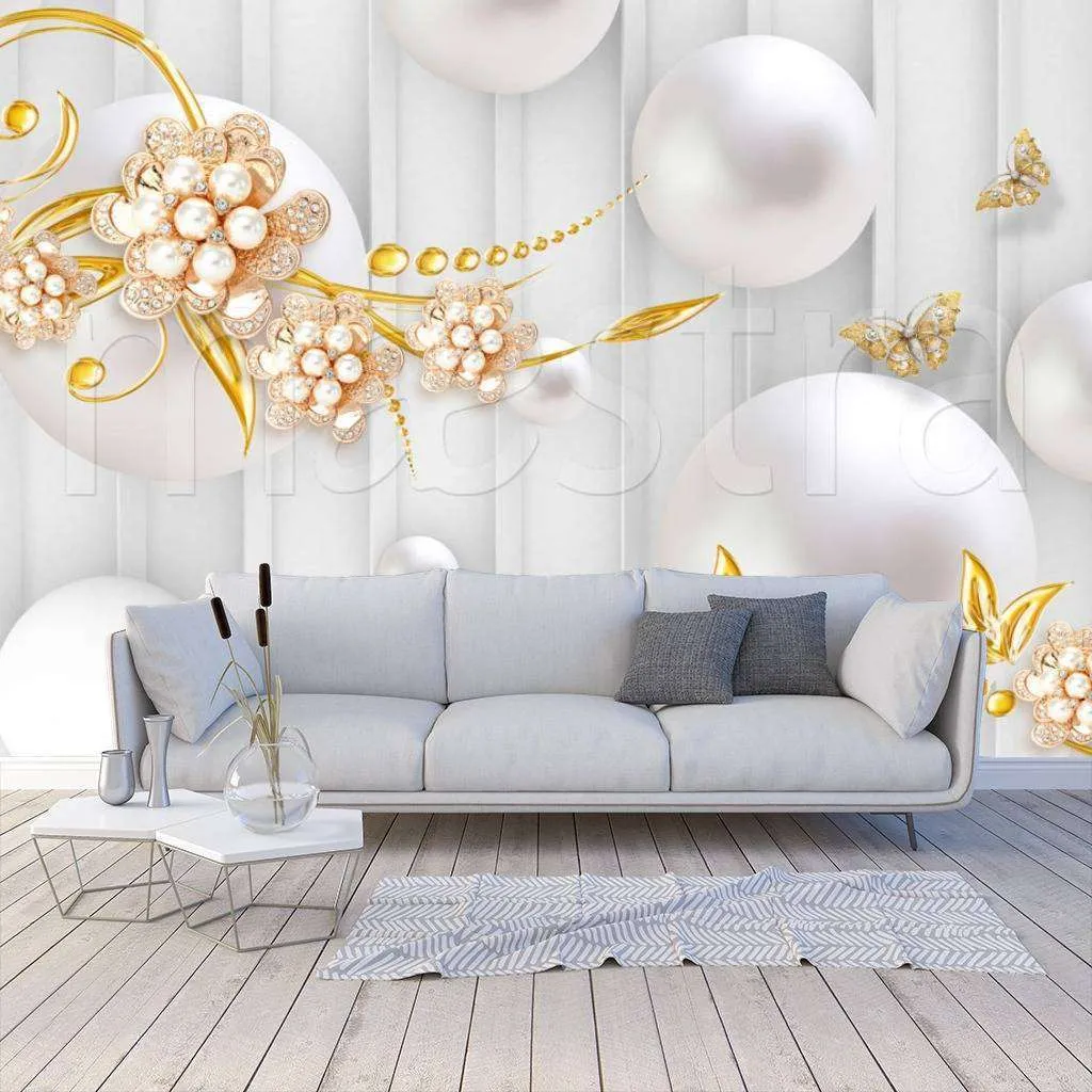 Фотообои Бесшовные обои на стену:  3д стереоскопические цветы. Артикул: 10-597  