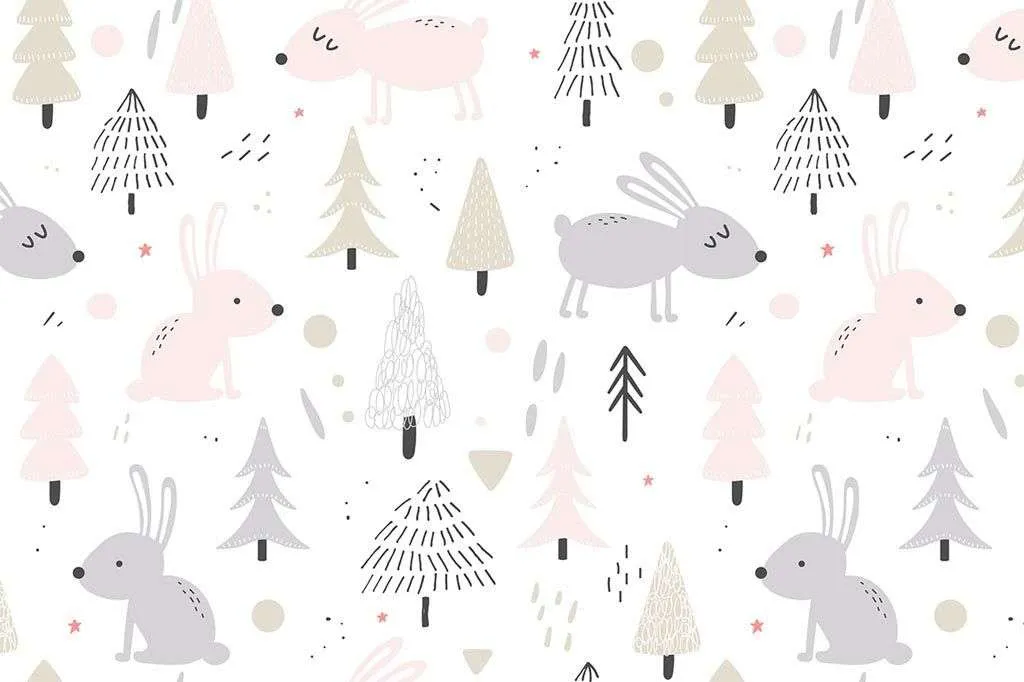 Фотообои в интерьере лес рисунок  12-709 фото