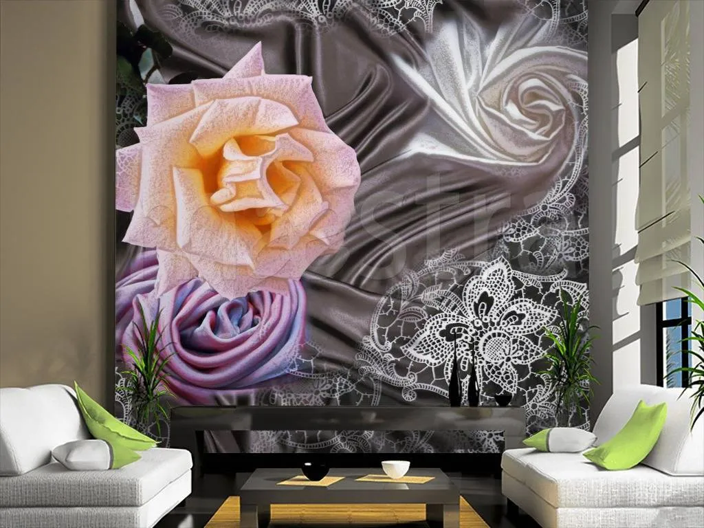 Фотообои Розы на черном абстракция  2-115