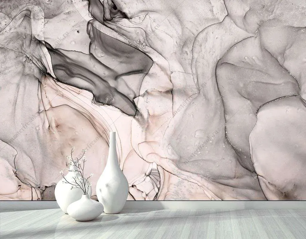 Фотообои в интерьере разводы чернилами  9-1551 фото