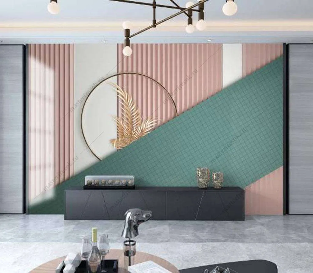 Фотообои в интерьере золотая веточка  16-063 фото