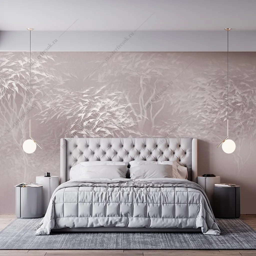 Фотообои Силуэт деревьев в тумане  13-440