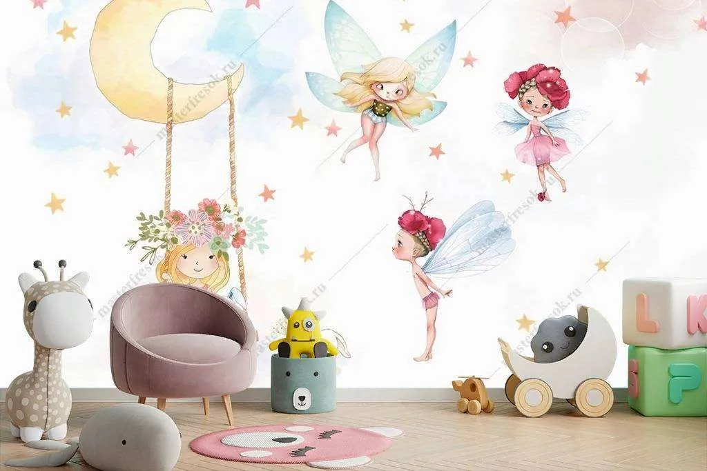 Фотообои в интерьере сказочные феи  14-093 фото