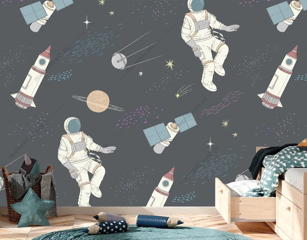 Фотообои Космонавты в открытом космосе  12-1480